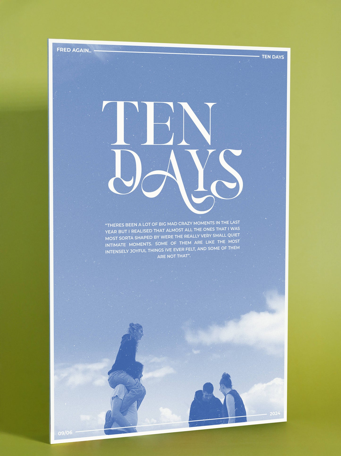 Ten Days” Minimalist Blue Poster