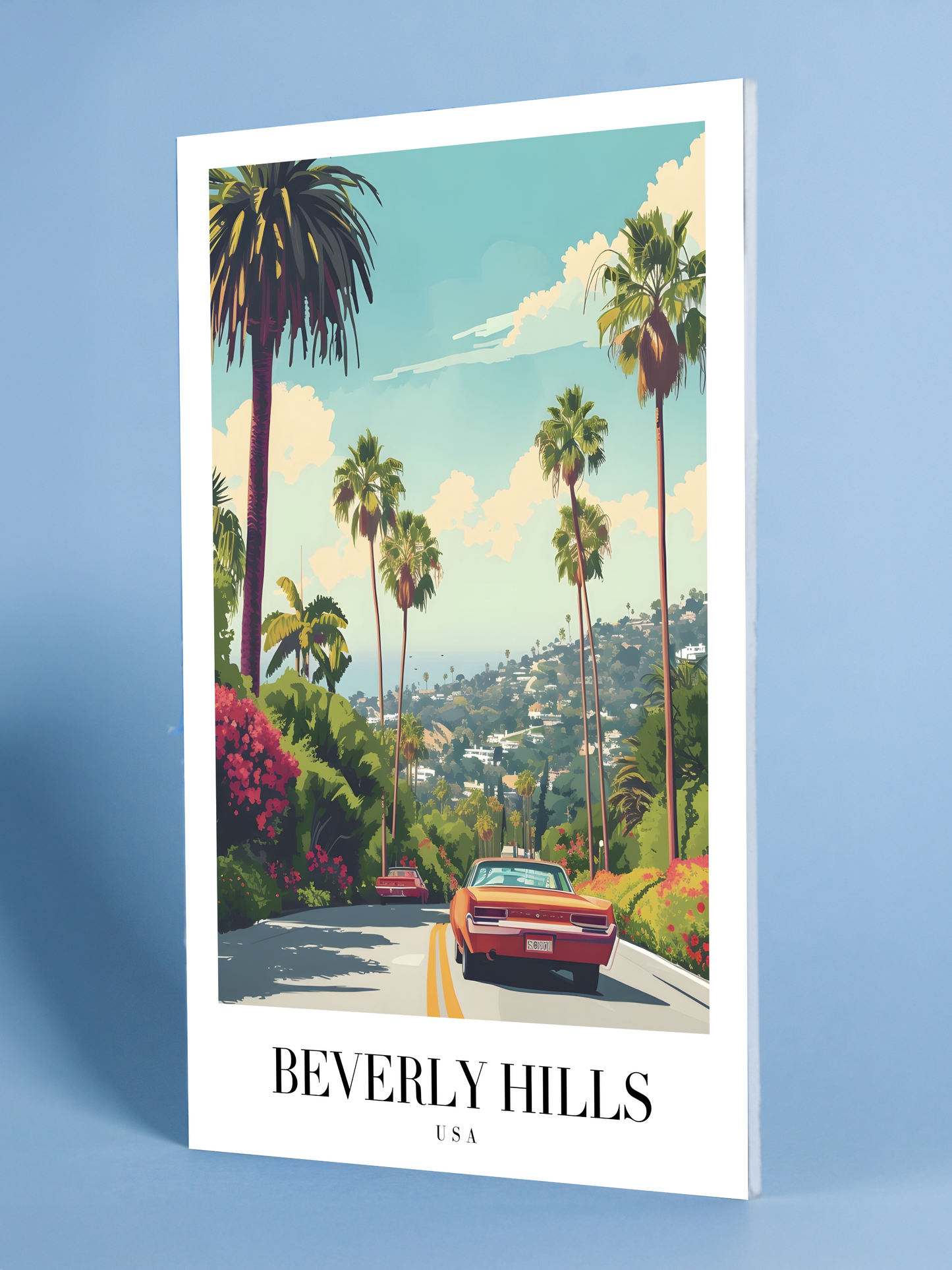 Beverly Hills Poster – Palm-Lined Luxury Drive