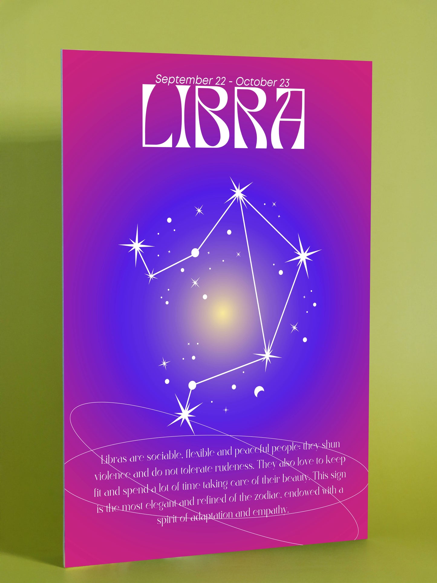 Libra Zodiac Sign Art Print – Elegant Astrology