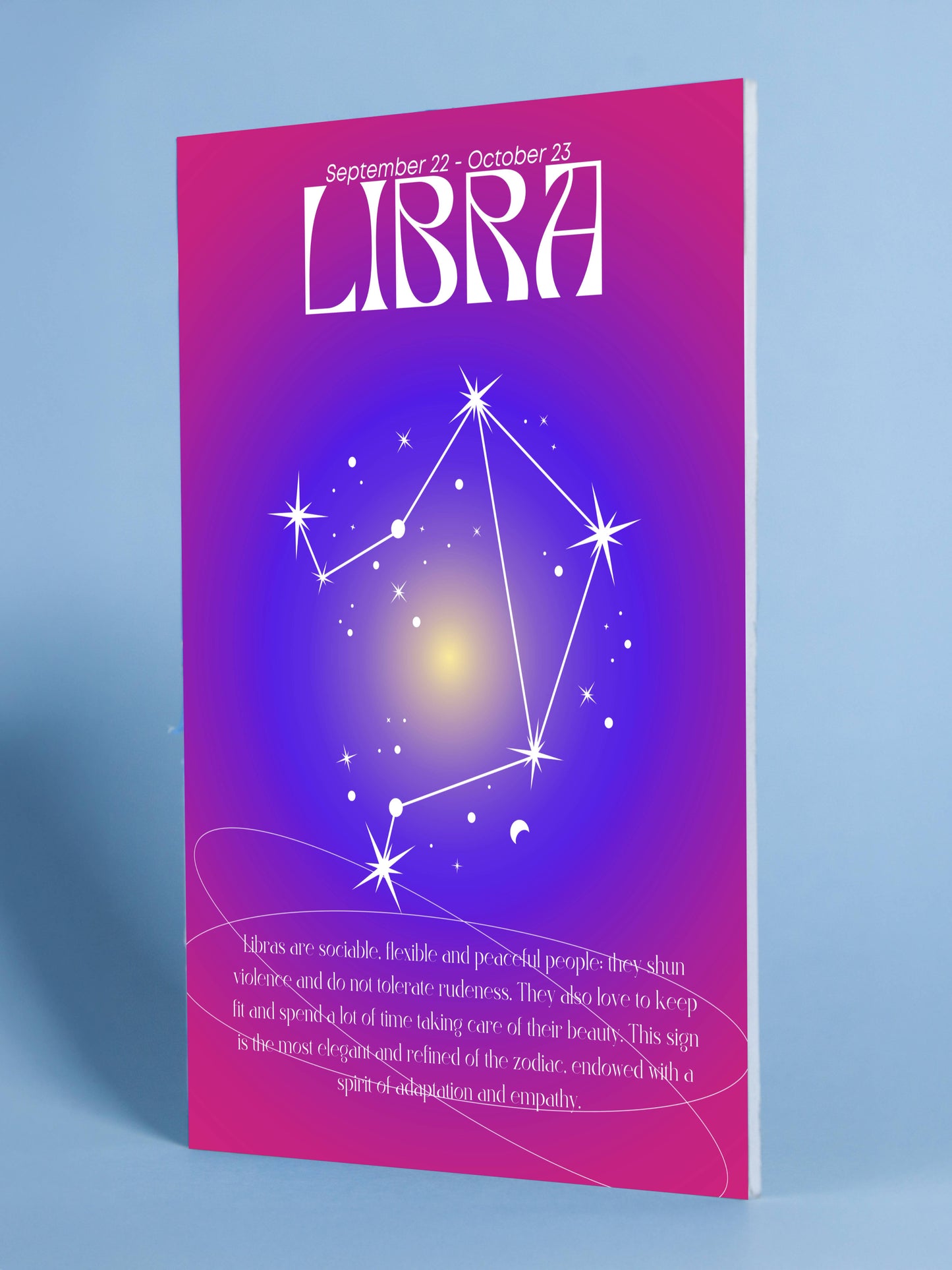 Libra Zodiac Sign Art Print – Elegant Astrology