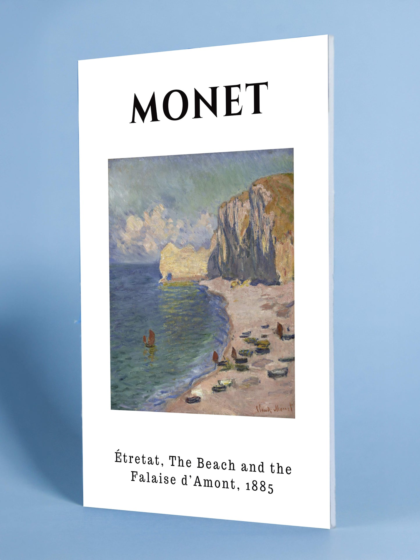 Monet Art Poster - Étretat Beach & Falaise d’Amont