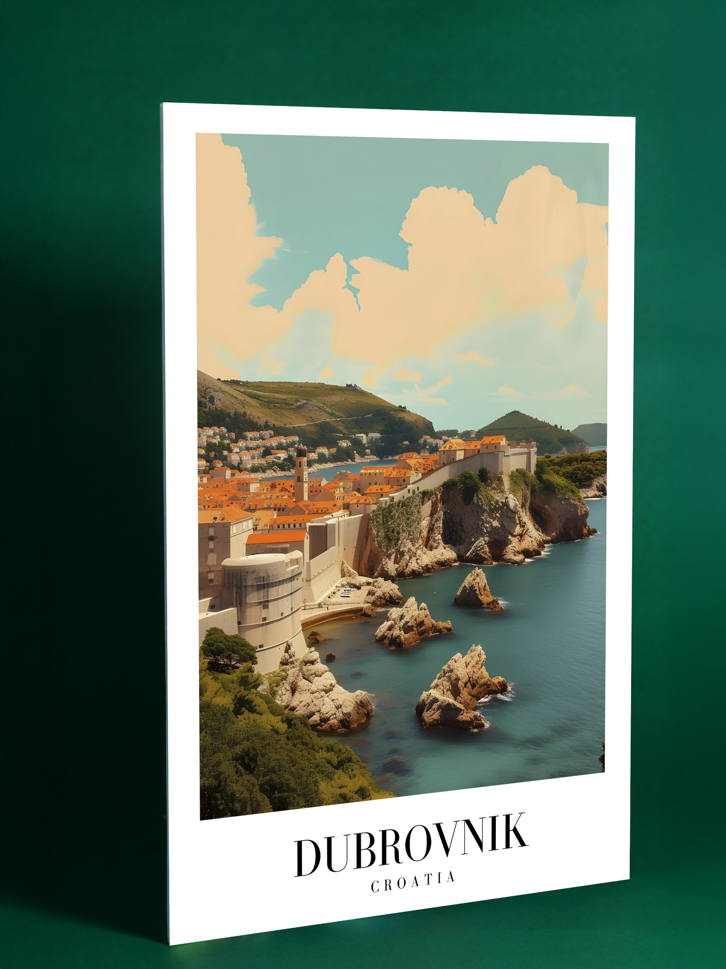 Dubrovnik Walled City Art Print – Croatia Adriatic Coast Poster