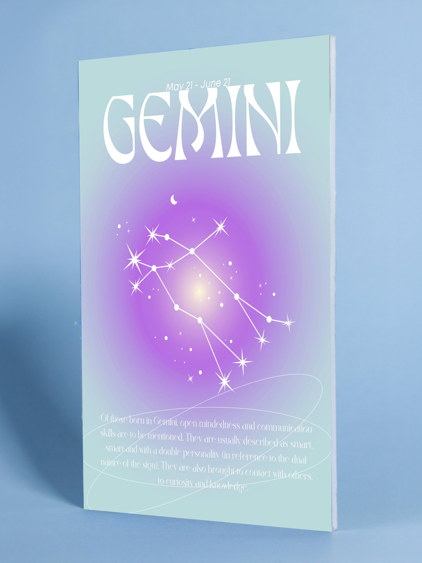 Gemini Zodiac Constellation Poster – May 21 to June 21