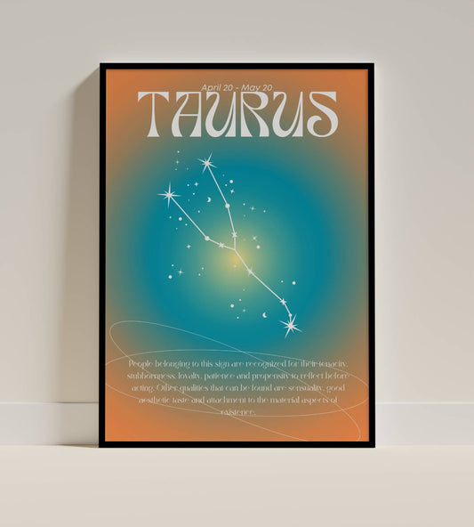 Taurus Zodiac Sign Wall Art