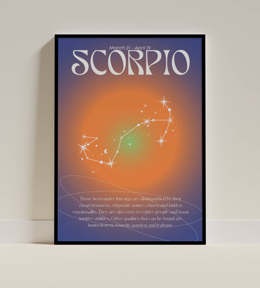 Scorpio Zodiac Sign Art Print – Mystic Astrology