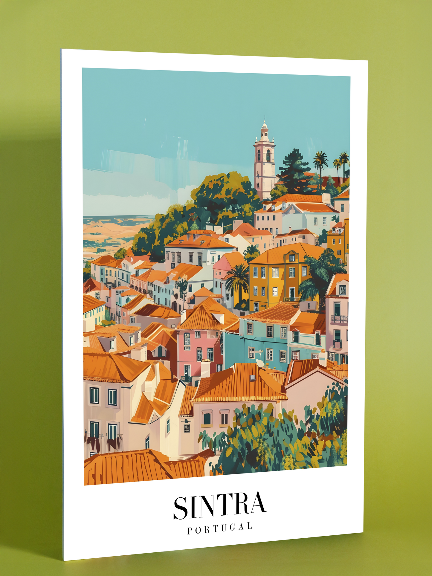 Sintra Portugal Art Print – Vibrant European Townscape Poster