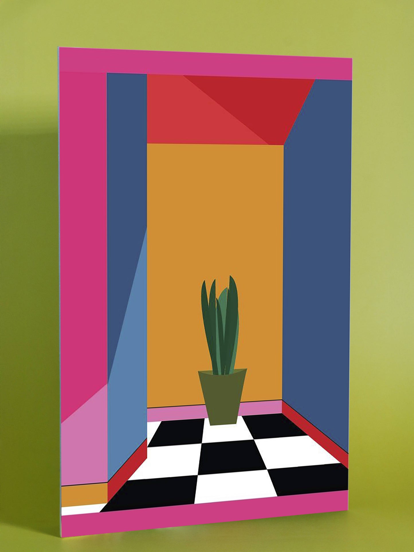 Modern Geometric Plant Wall Art