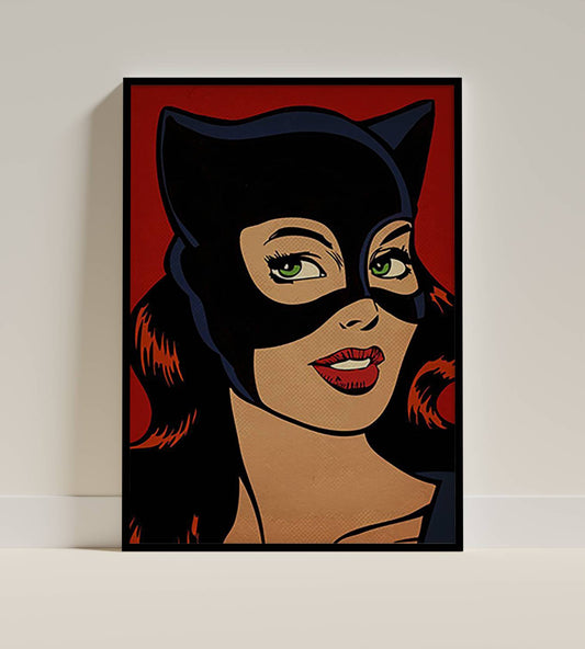 Catwoman Inspired Pop Art Poster