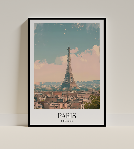 Paris, France – Eiffel Tower Cityscape Poster