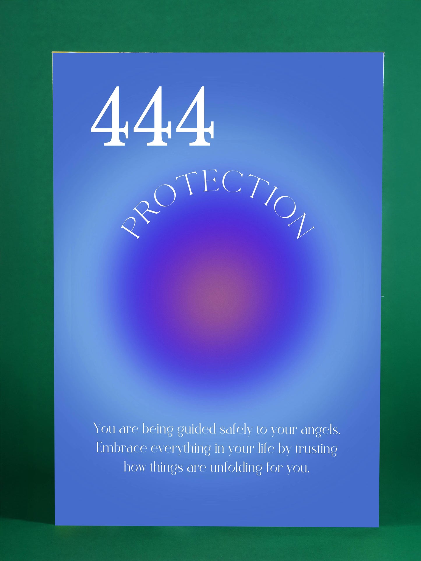 444 Protection Angel Number Spiritual Art