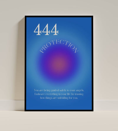444 Protection Angel Number Spiritual Art