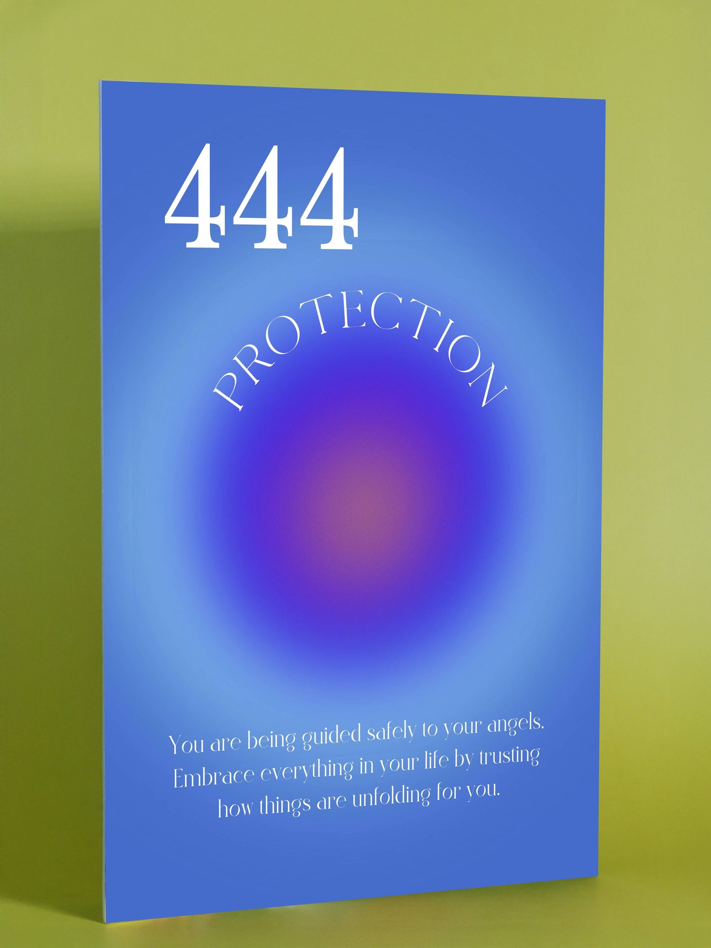 444 Protection Angel Number Spiritual Art