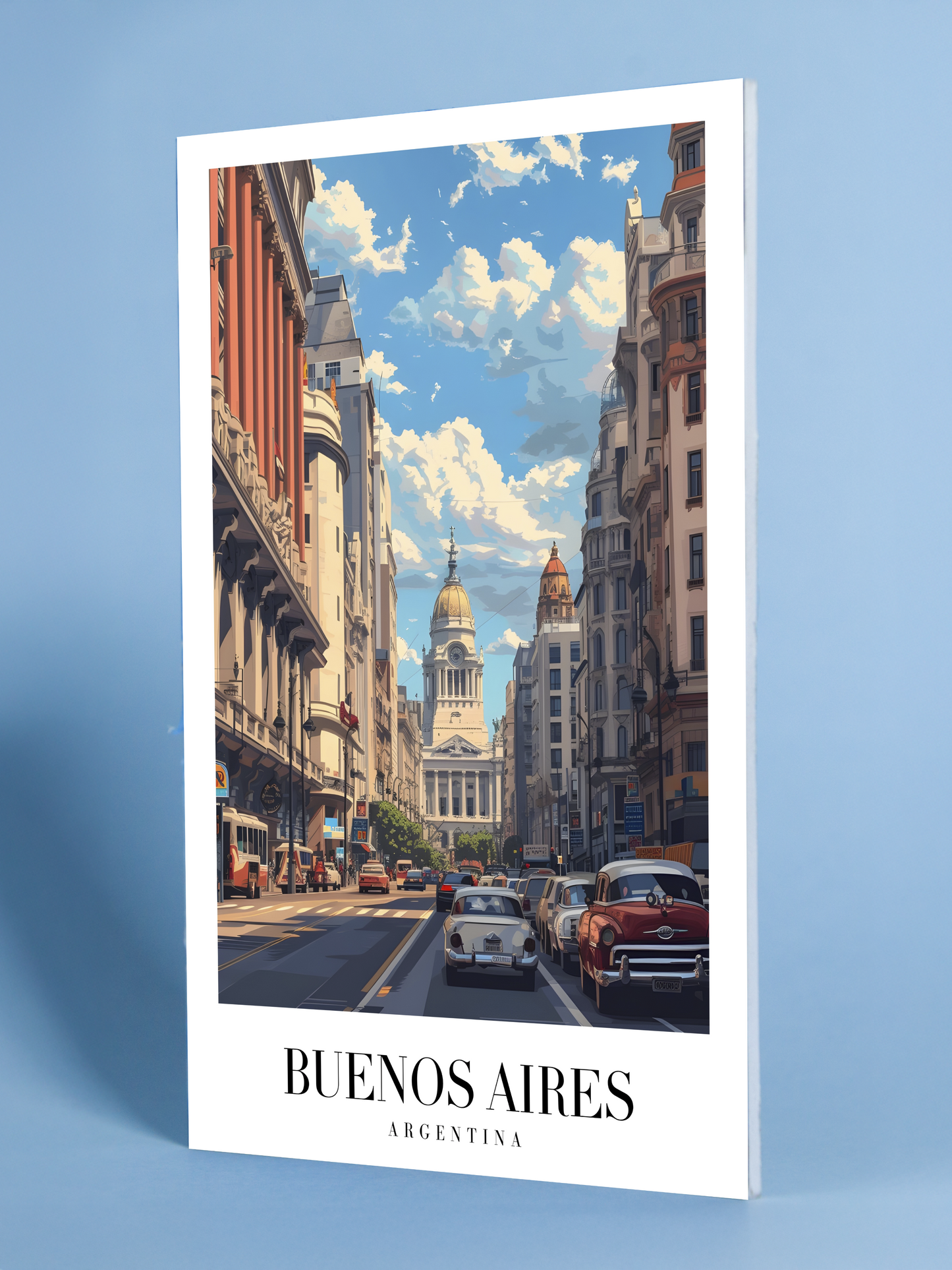 Buenos Aires Cityscape Art Print – Argentina Travel Poster