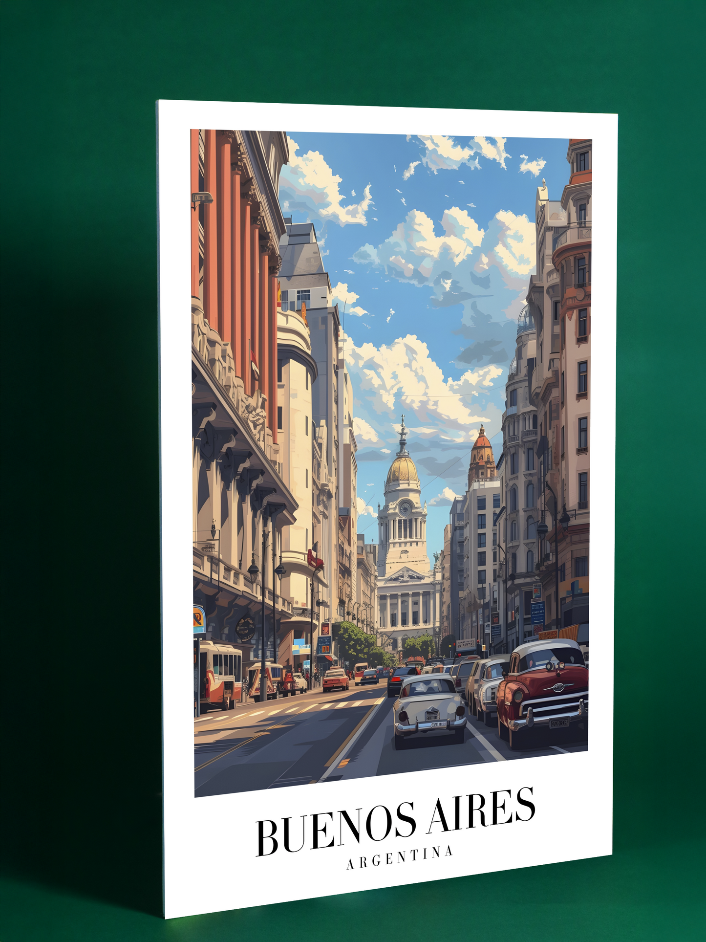 Buenos Aires Cityscape Art Print – Argentina Travel Poster