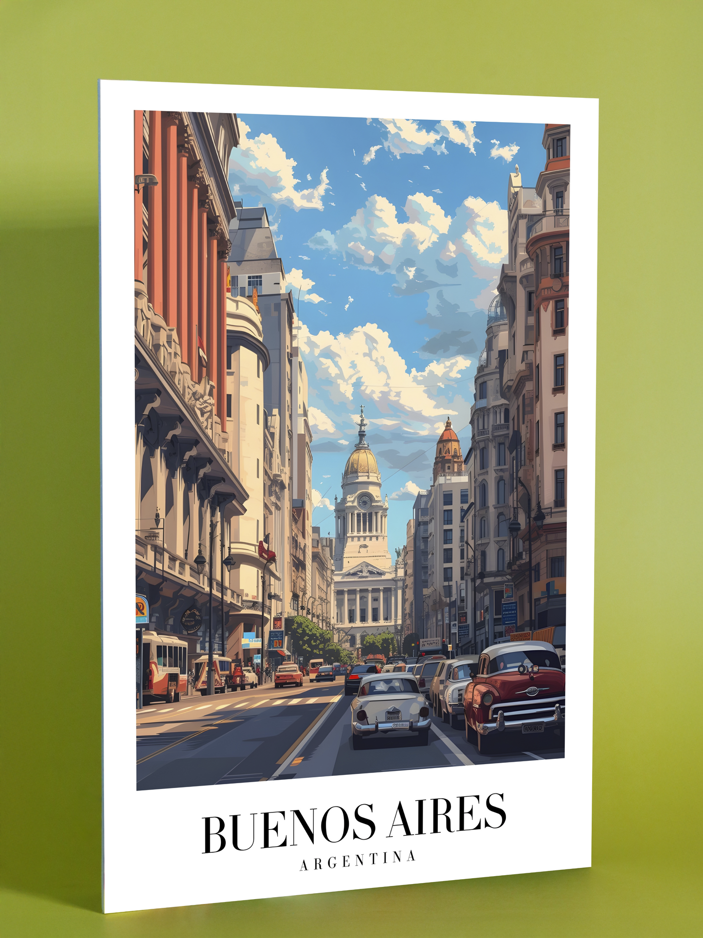 Buenos Aires Cityscape Art Print – Argentina Travel Poster