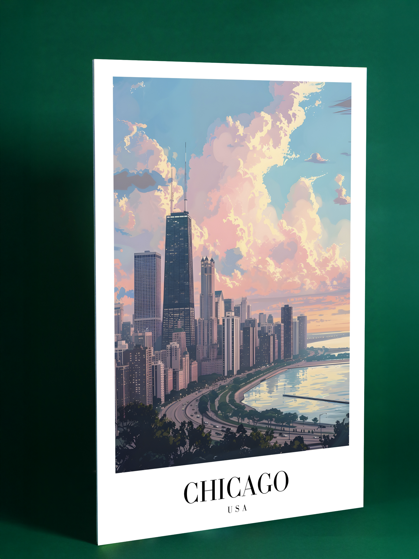 Chicago Skyline Art Print – USA City Poster