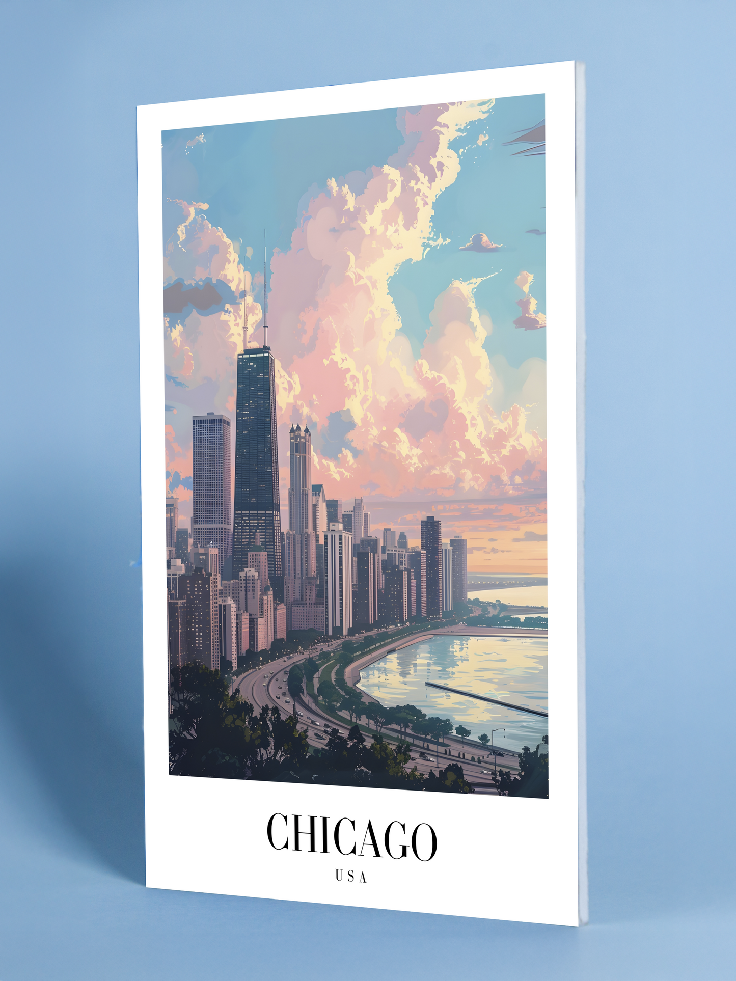 Chicago Skyline Art Print – USA City Poster