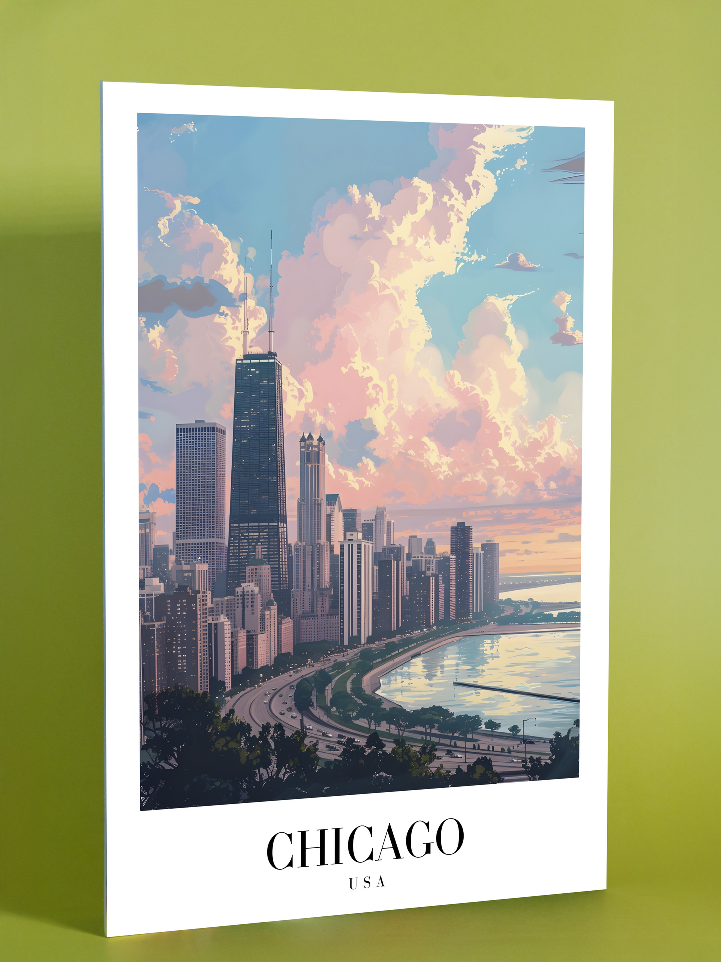 Chicago Skyline Art Print – USA City Poster