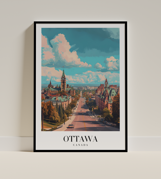 Ottawa, Canada – Parliament Hill Landscape Poster