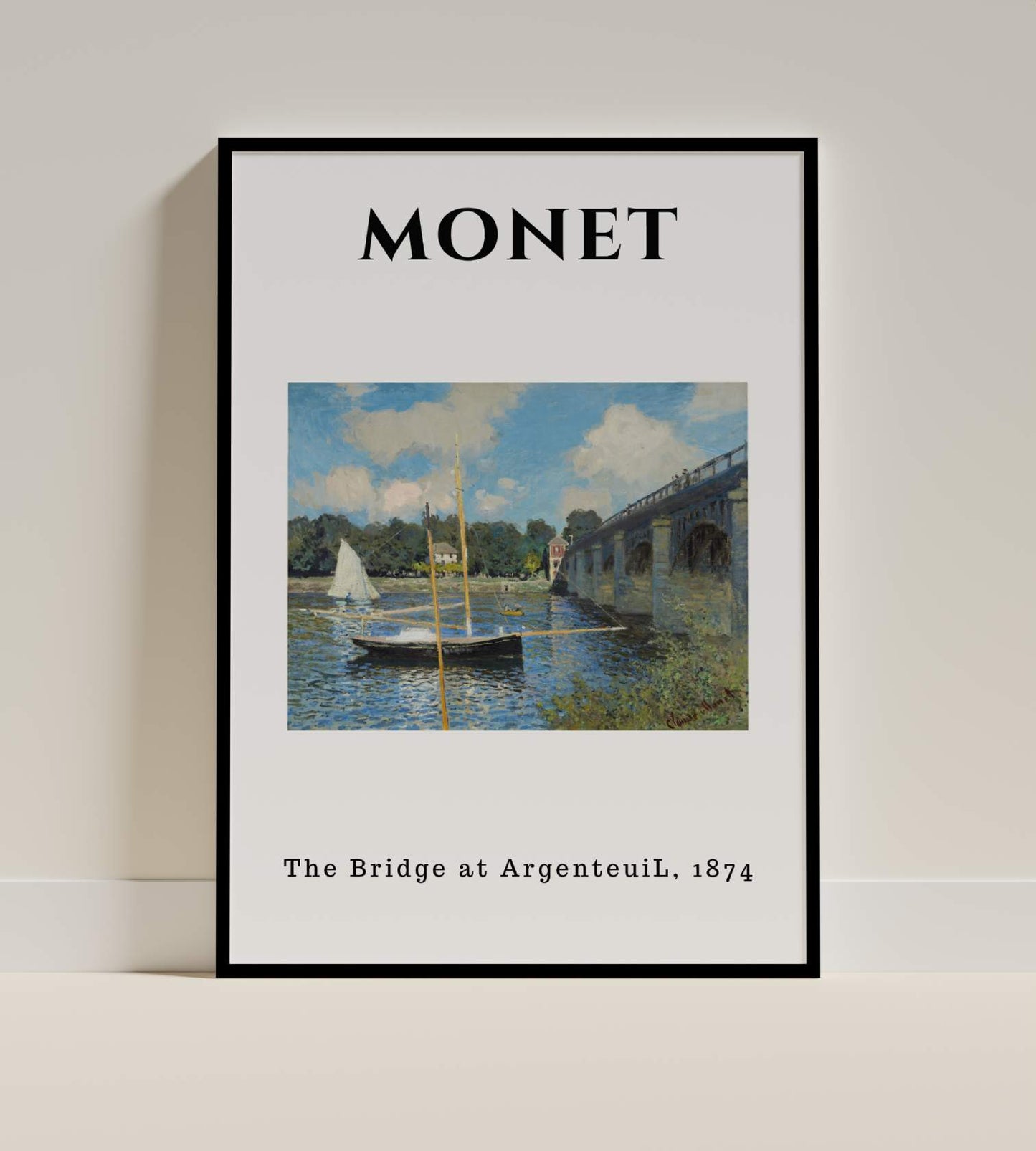 Claude Monet “The Bridge at Argenteuil” Art