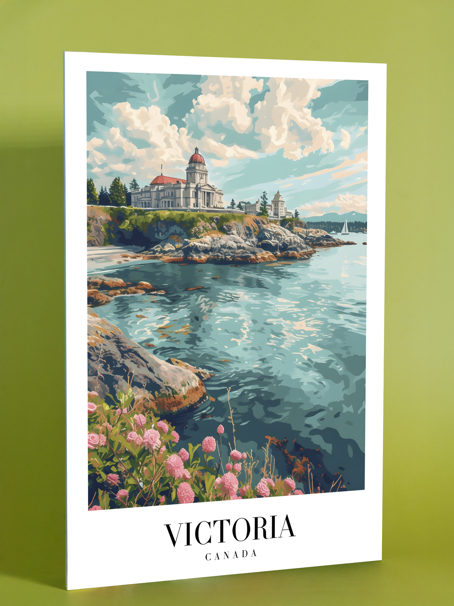 Victoria Canada Scenic Coastal Poster