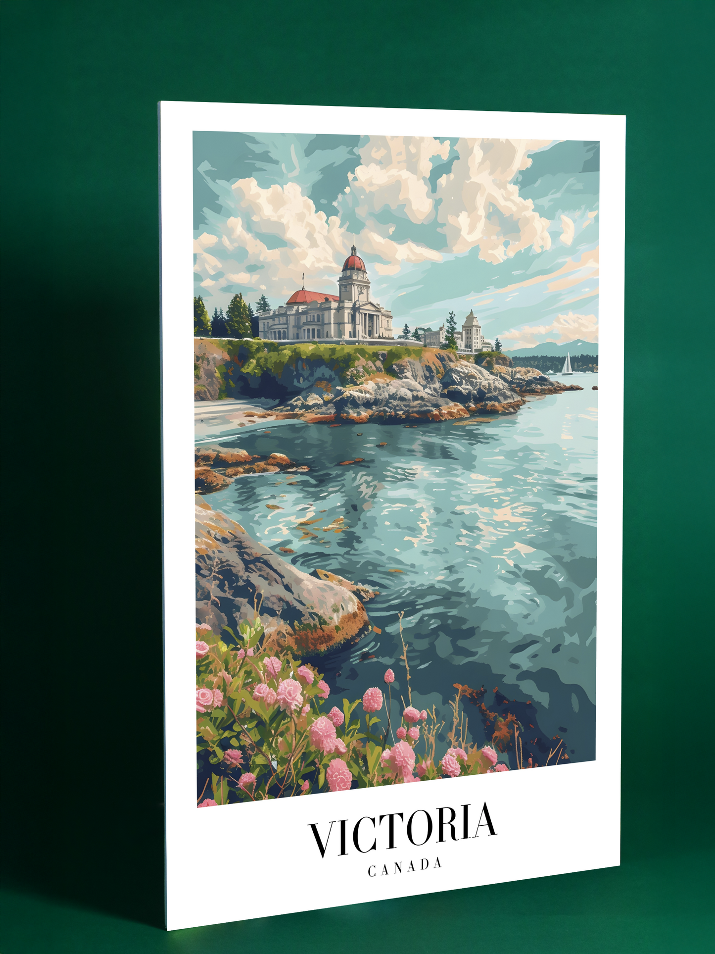 Victoria Canada Scenic Coastal Poster