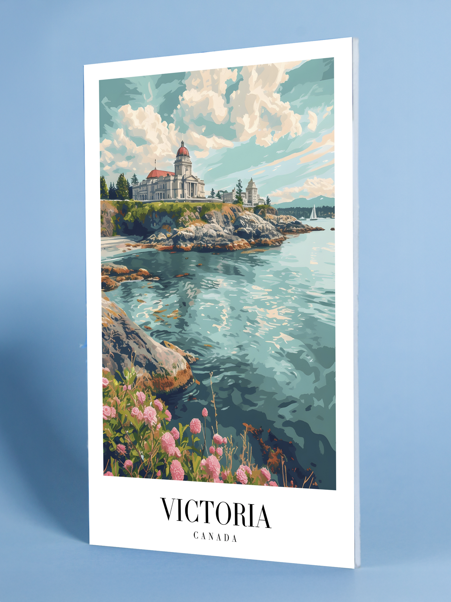 Victoria Canada Scenic Coastal Poster