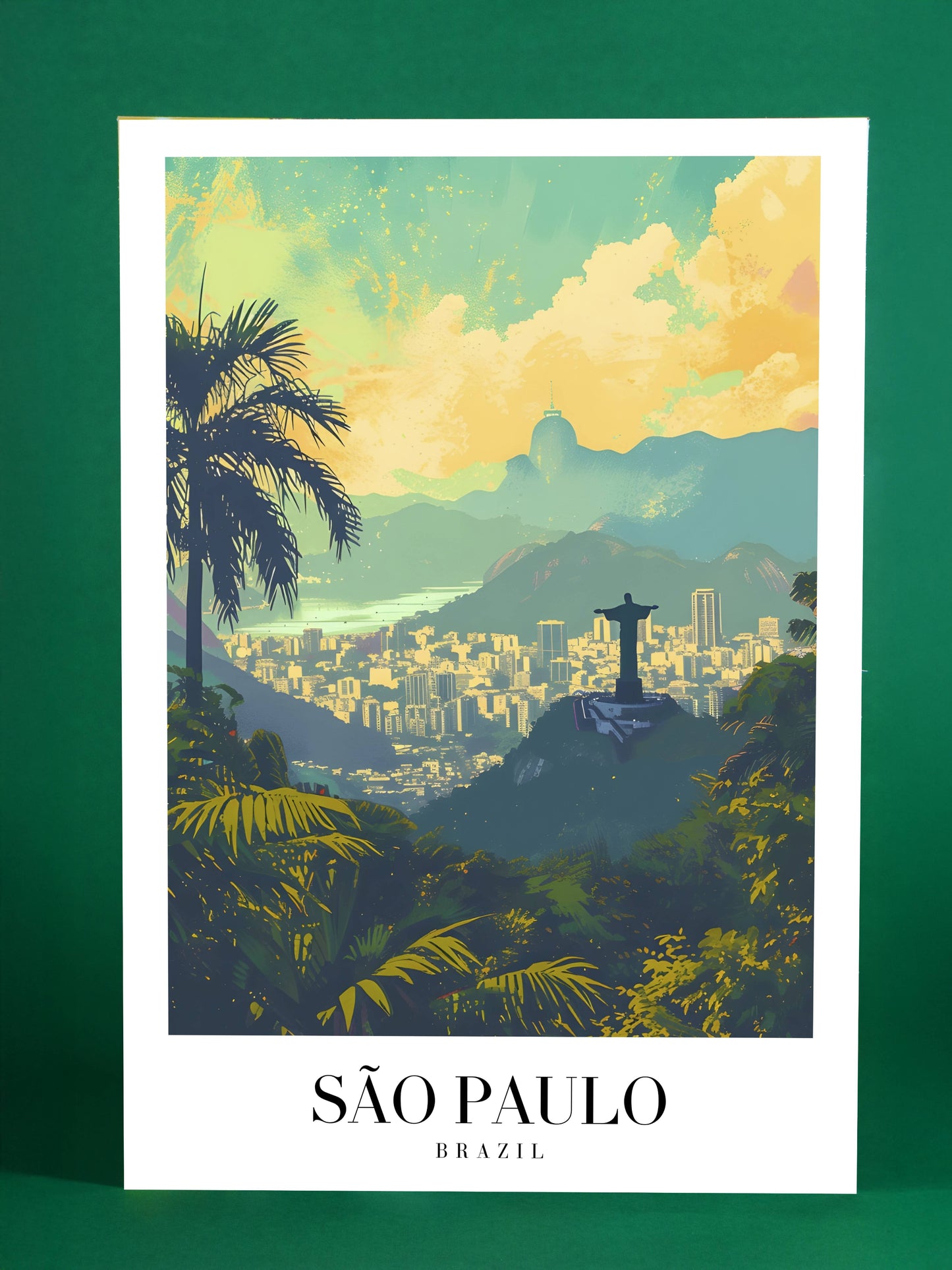 São Paulo Cityscape Art Print – Brazil Poster