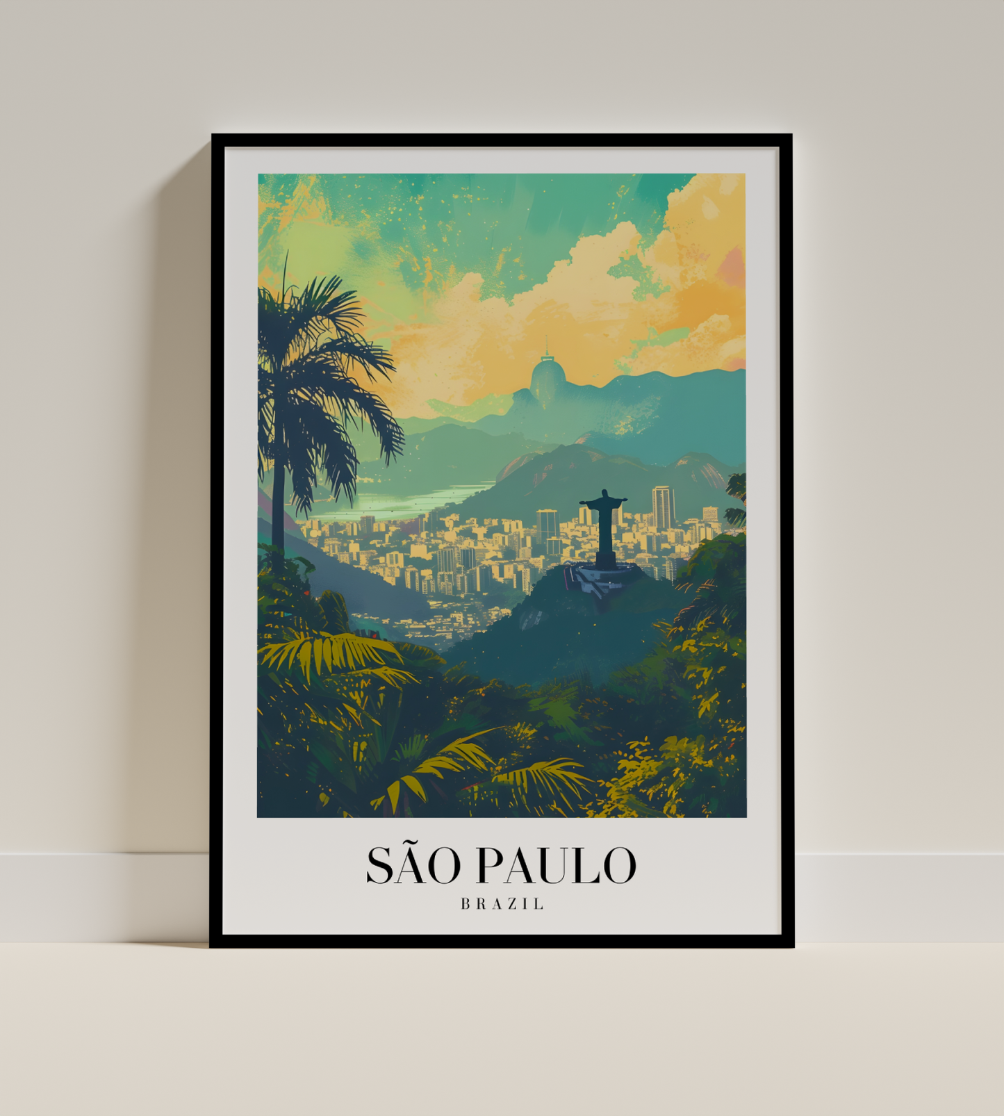 São Paulo Cityscape Art Print – Brazil Poster