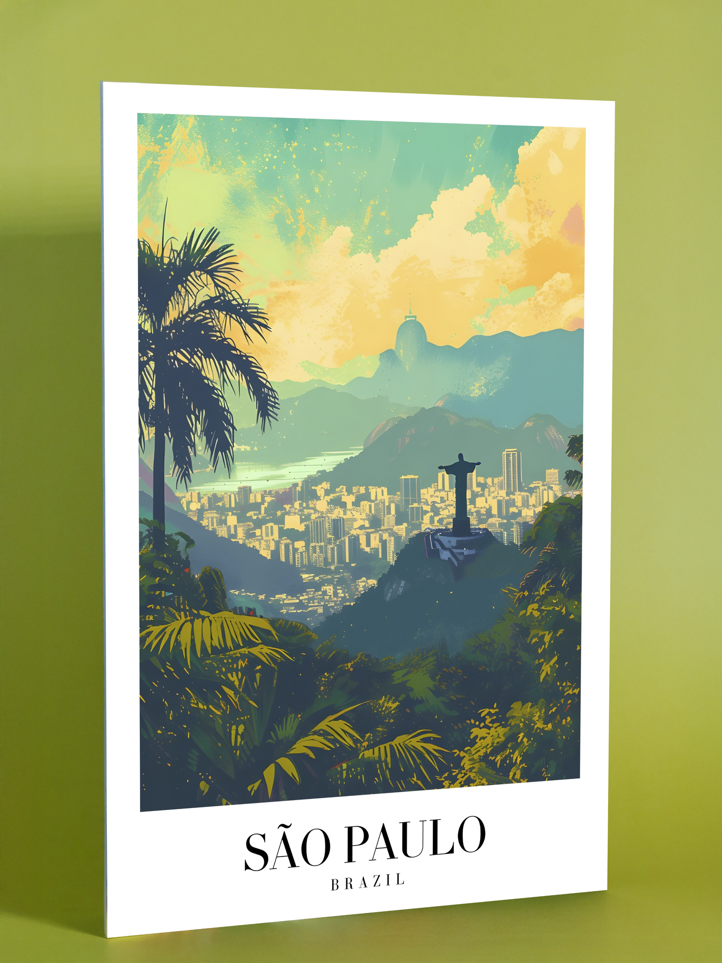 São Paulo Cityscape Art Print – Brazil Poster