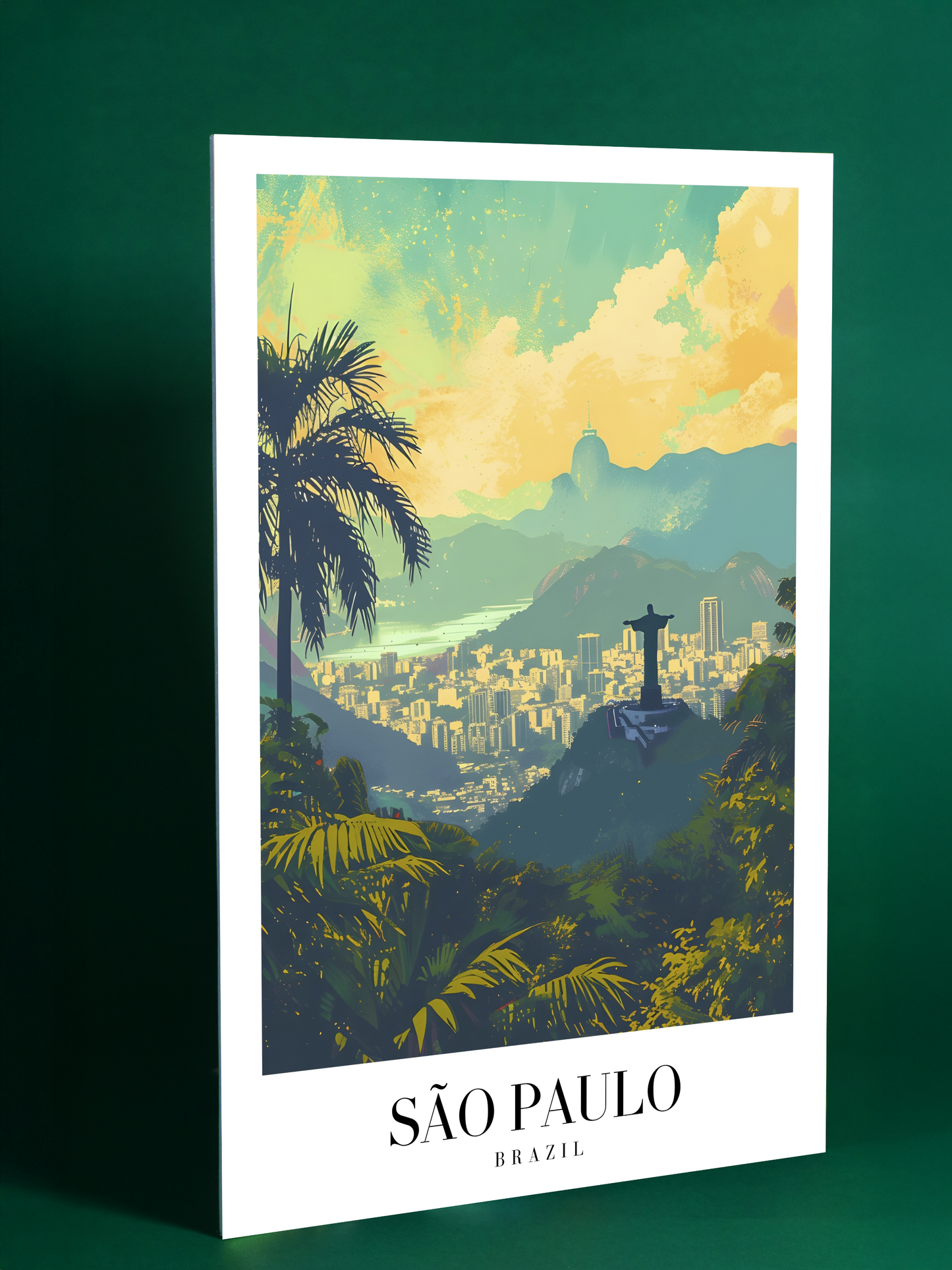 São Paulo Cityscape Art Print – Brazil Poster