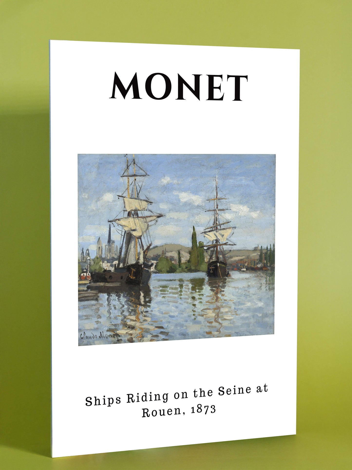 Monet - Ships Riding on the Seine at Rouen, 1873