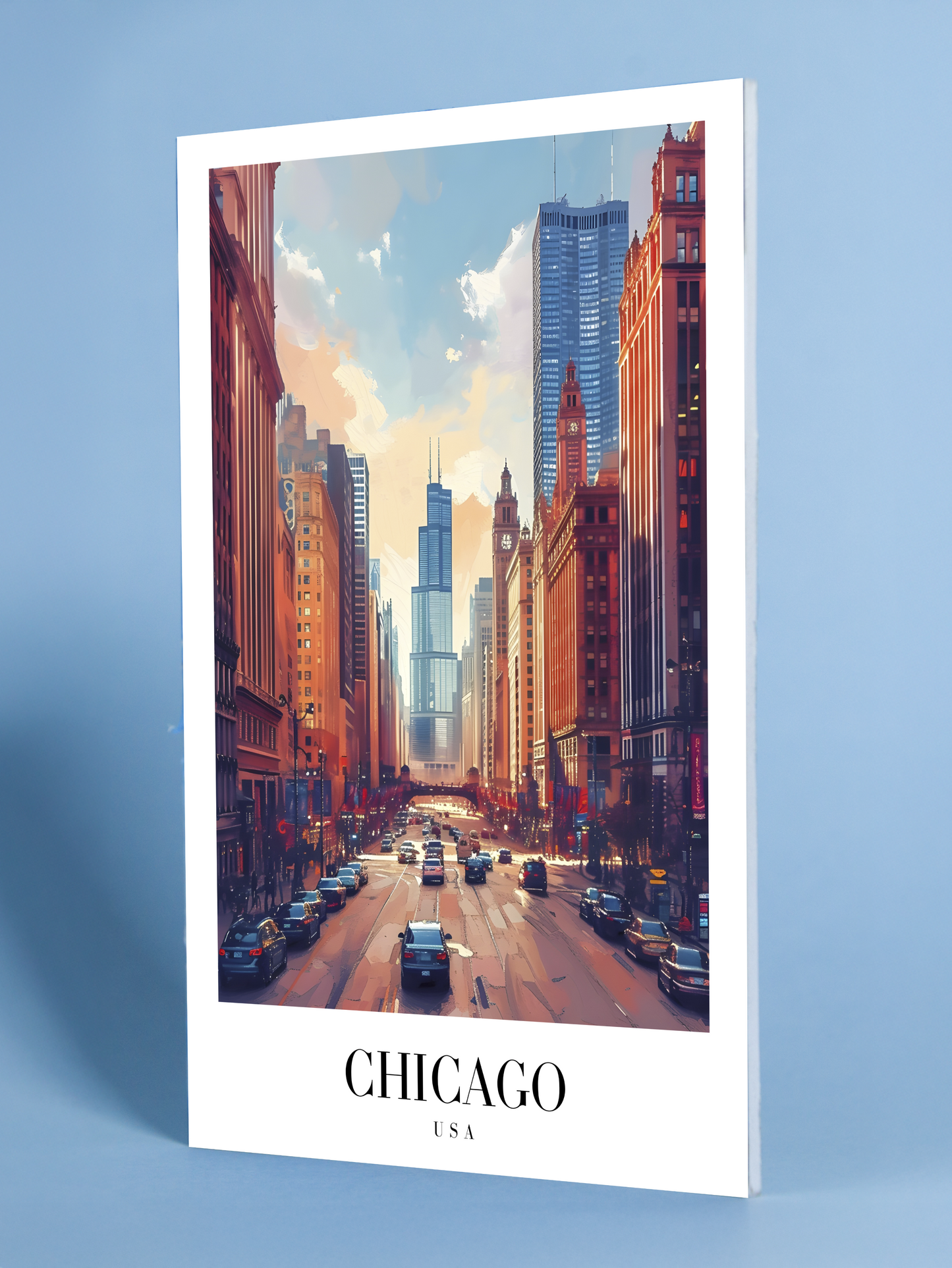 Chicago, USA – Urban Downtown City Poster