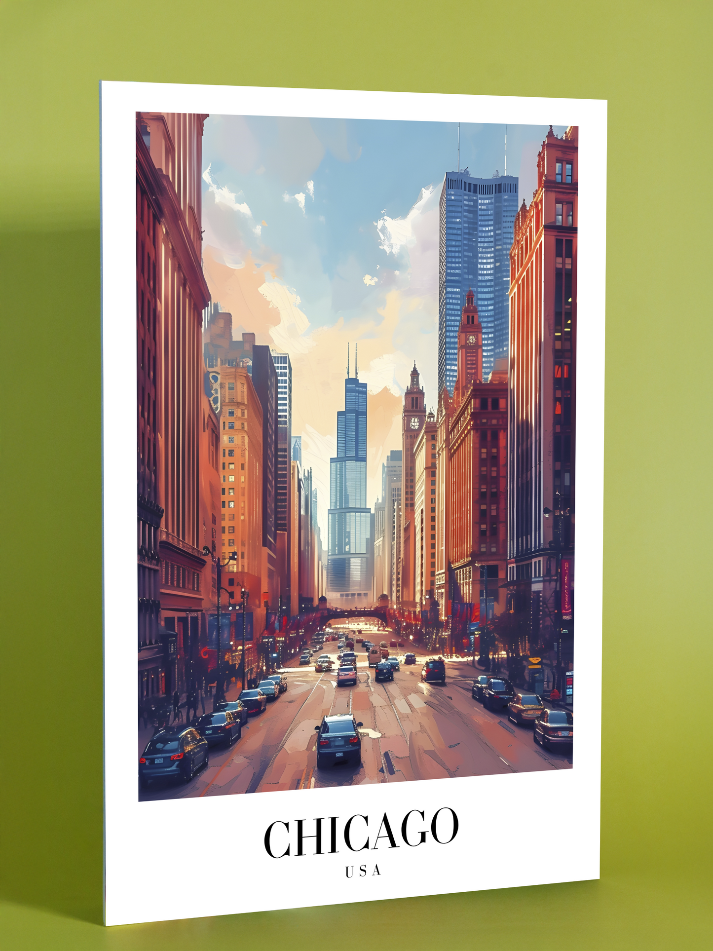 Chicago, USA – Urban Downtown City Poster
