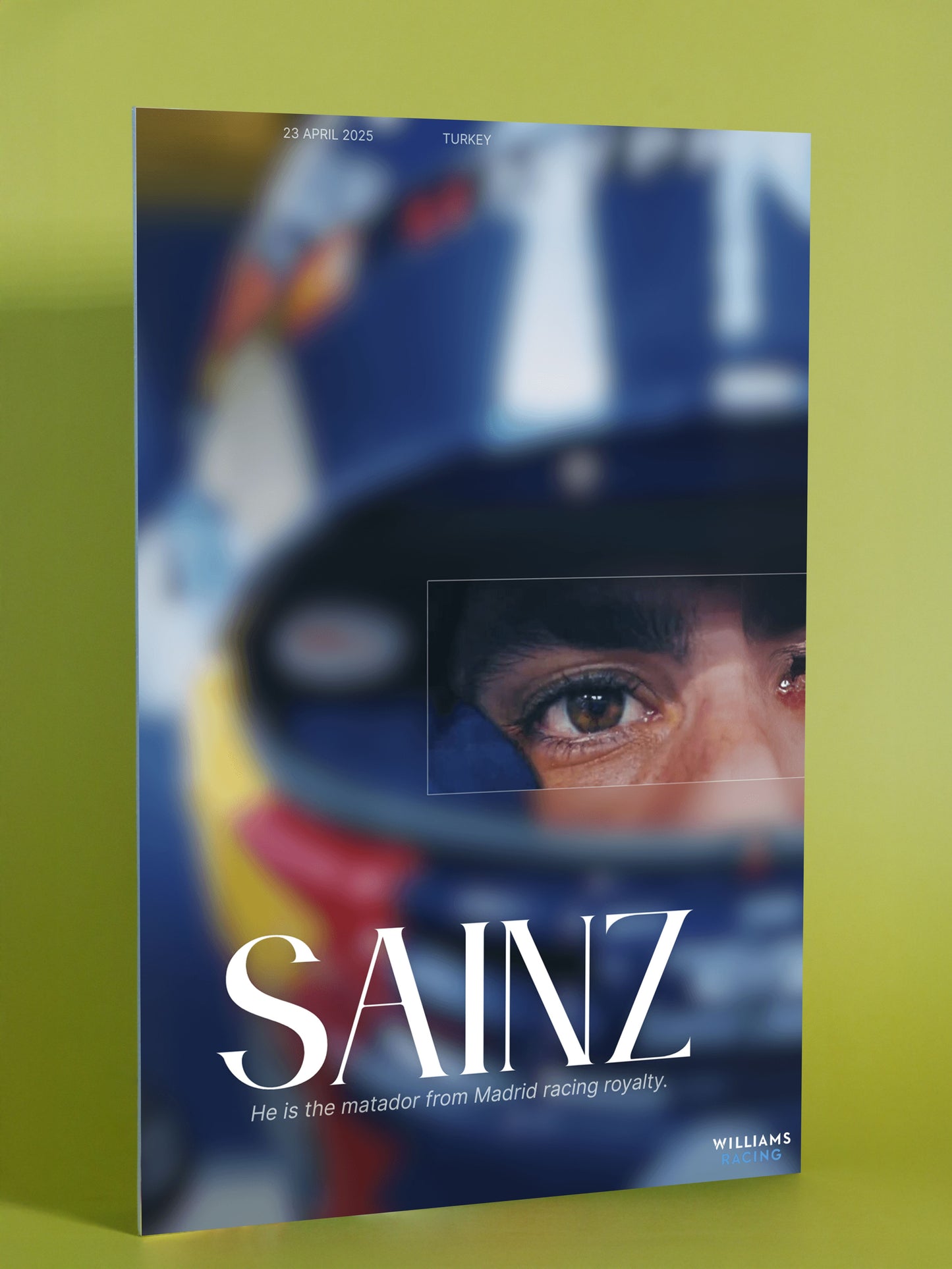 Sainz Williams Racing Poster – Turkey Grand Prix 2025