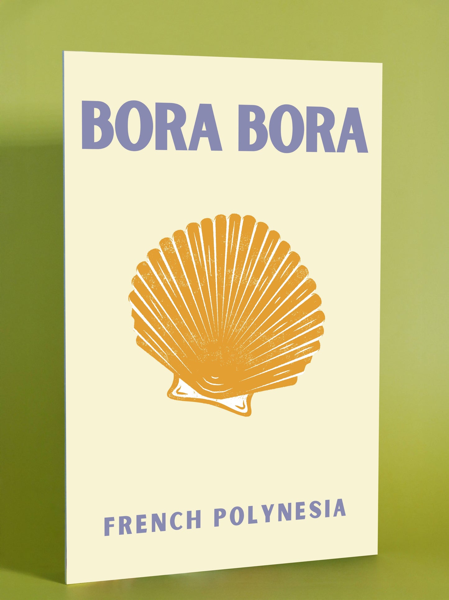 Bora Bora French Polynesia Vintage Shell Poster