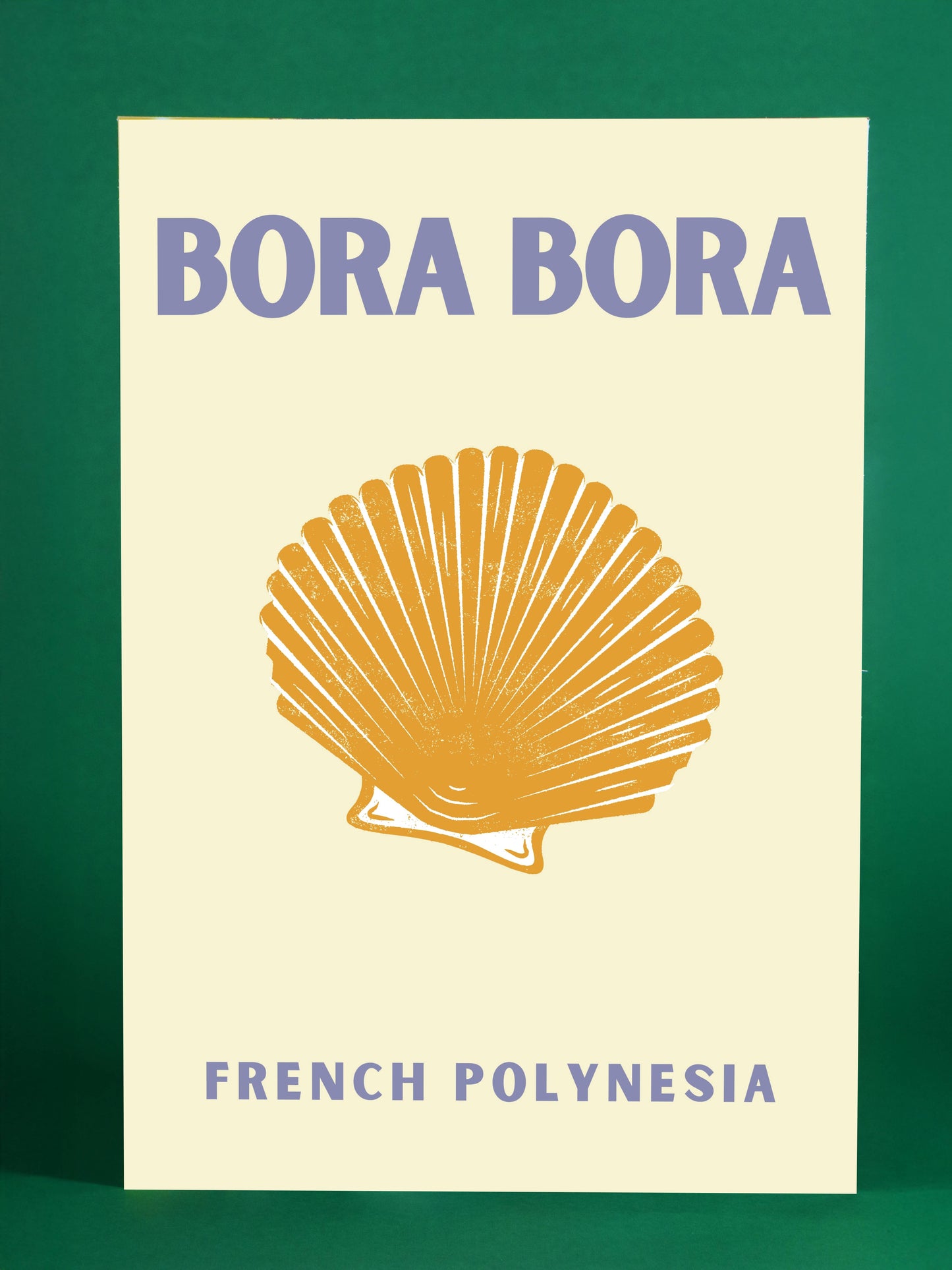 Bora Bora French Polynesia Vintage Shell Poster