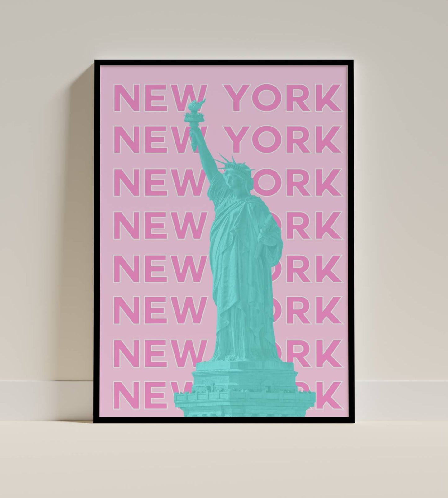 New York Statue of Liberty Modern Art Poster
