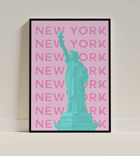 New York Statue of Liberty Modern Art Poster