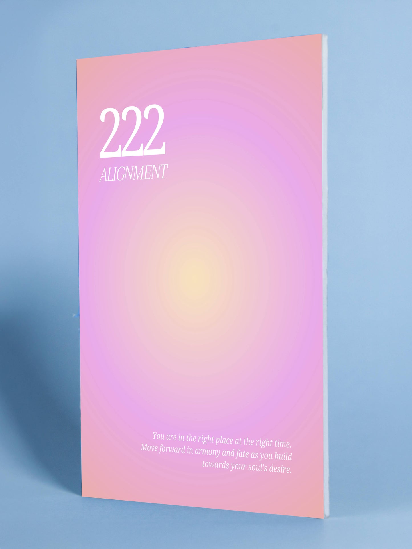 222 Alignment Angel Number Poster – Pastel Pink
