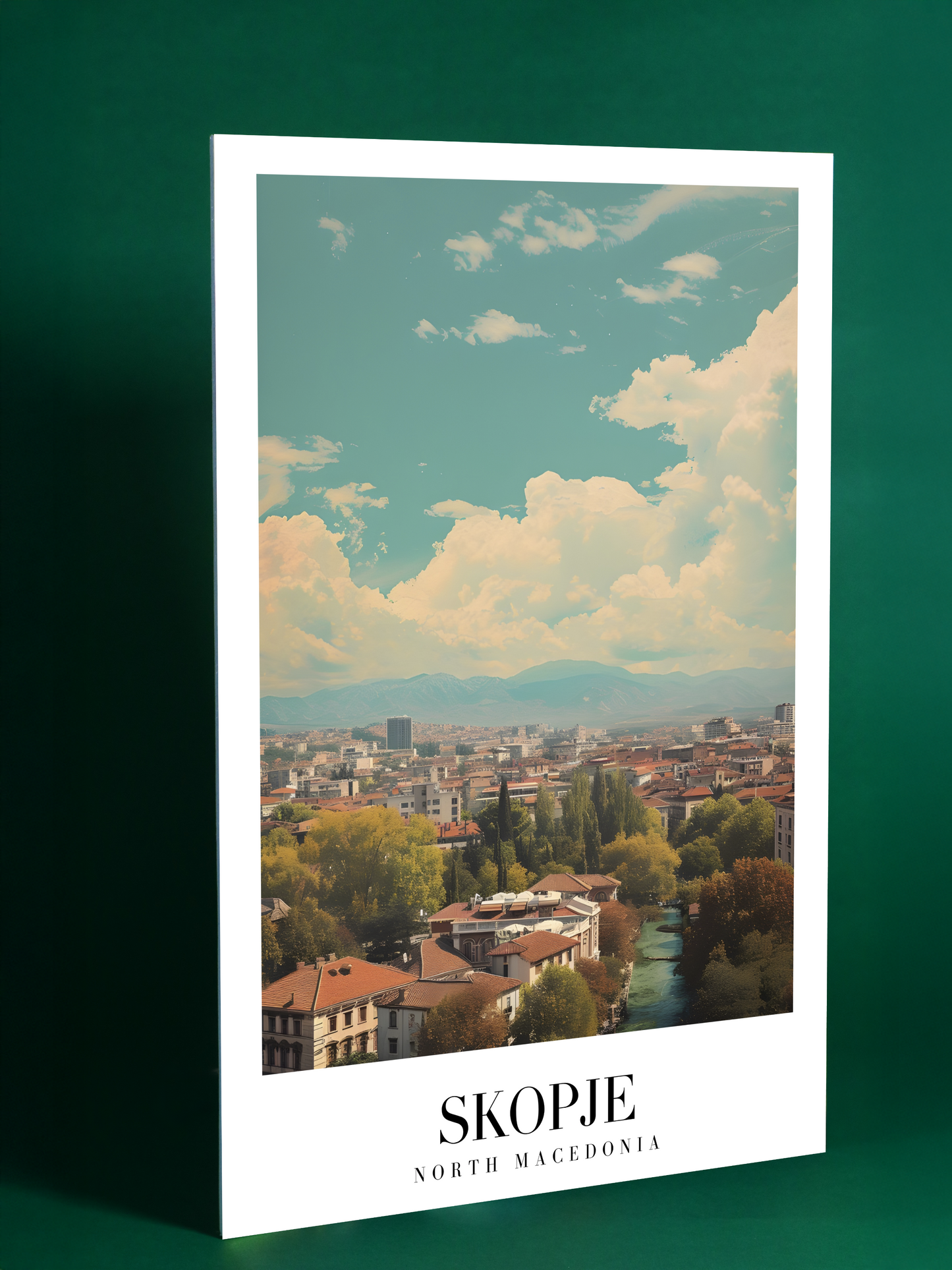 Skopje, North Macedonia – Scenic City View Poster