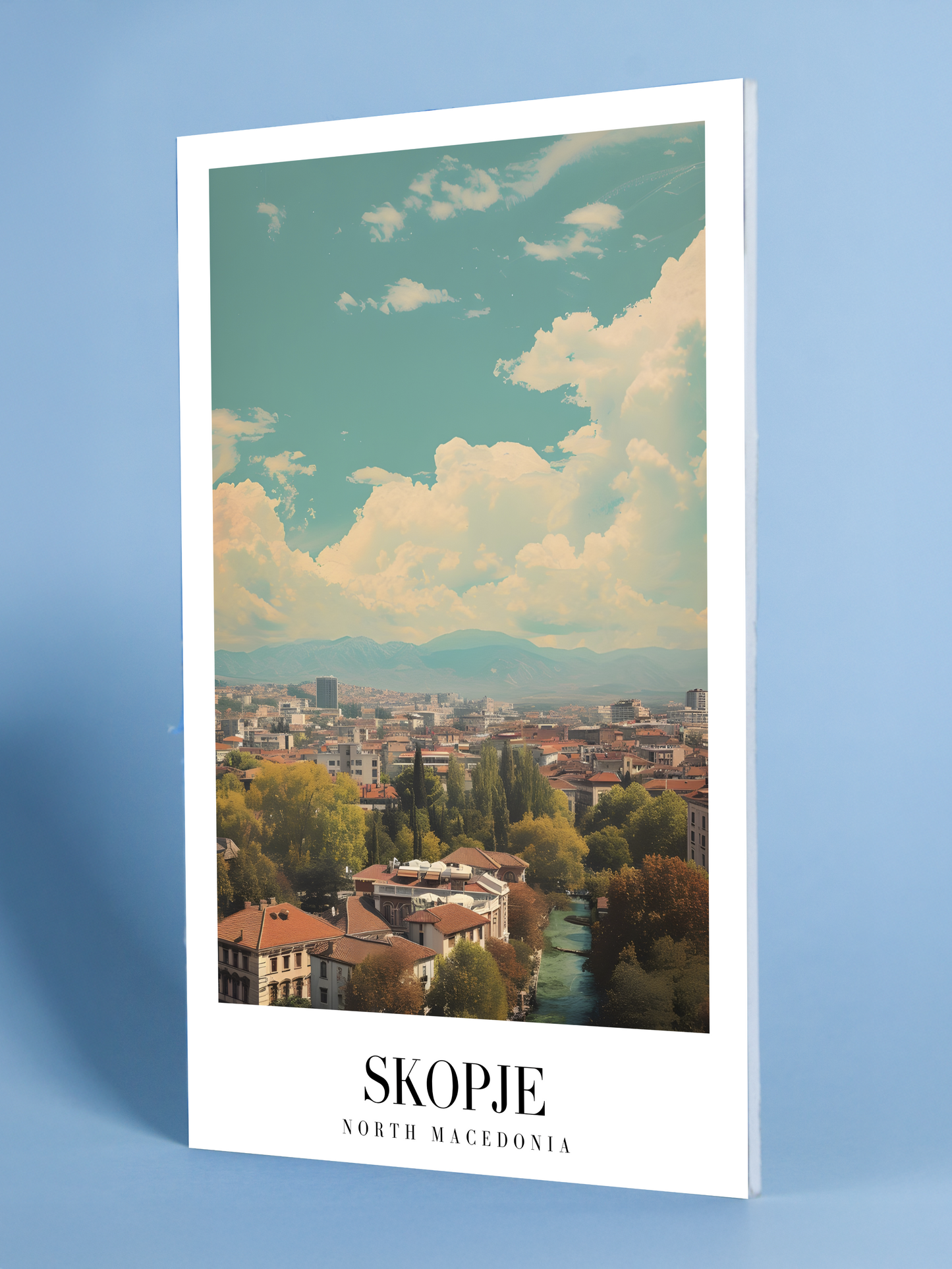 Skopje, North Macedonia – Scenic City View Poster