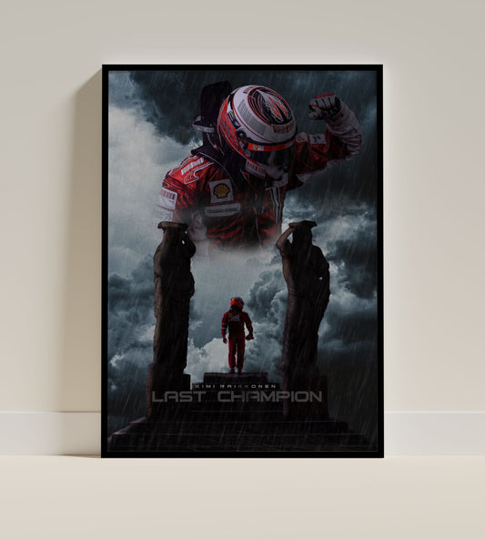 Kimi Räikkönen Ferrari “Last Champion” Poster