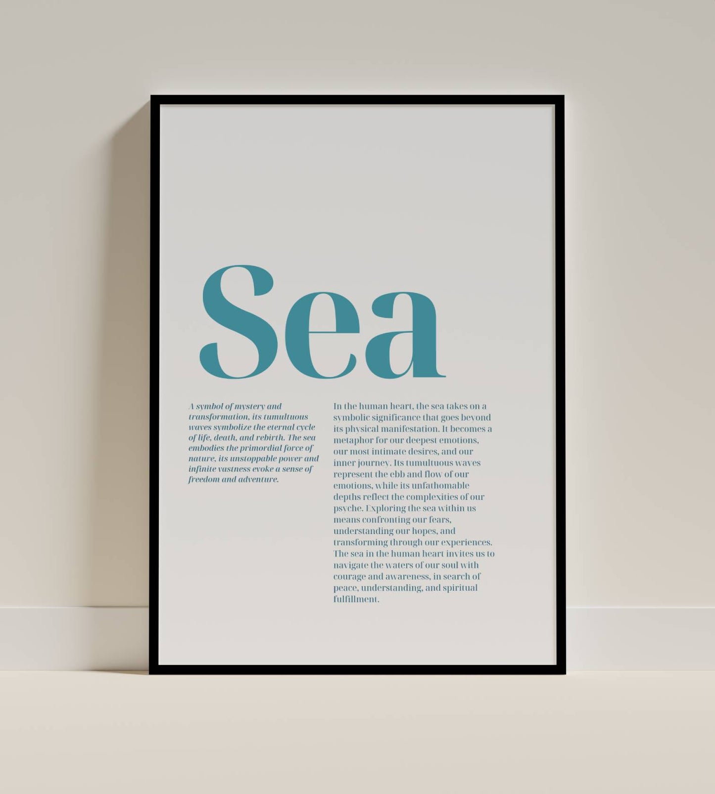 Sea Symbolism Art Print – Inspirational Nature Quote