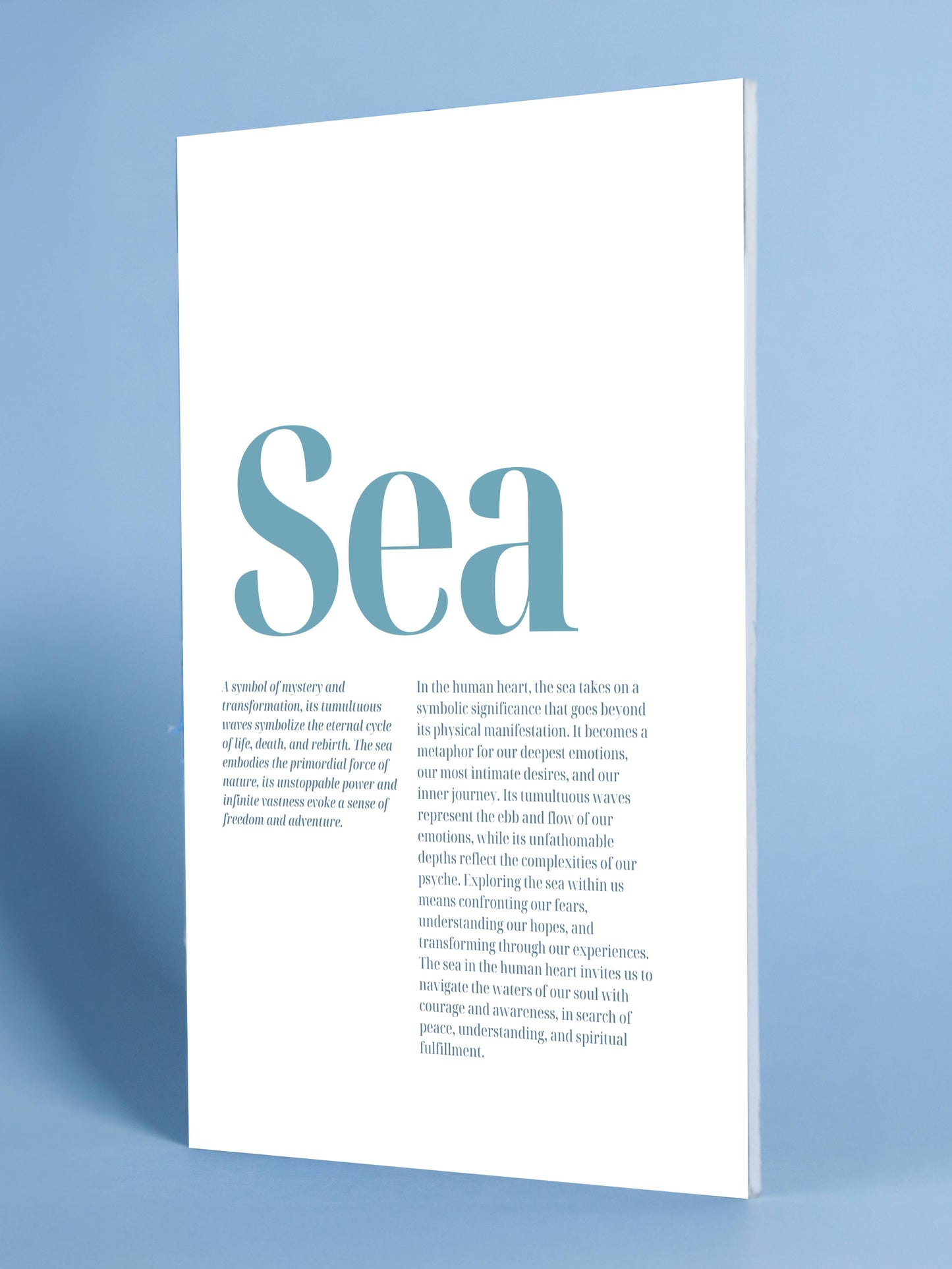 Sea Symbolism Art Print – Inspirational Nature Quote