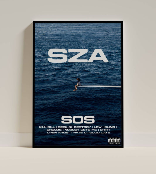 SZA – SOS Ocean Waves Poster