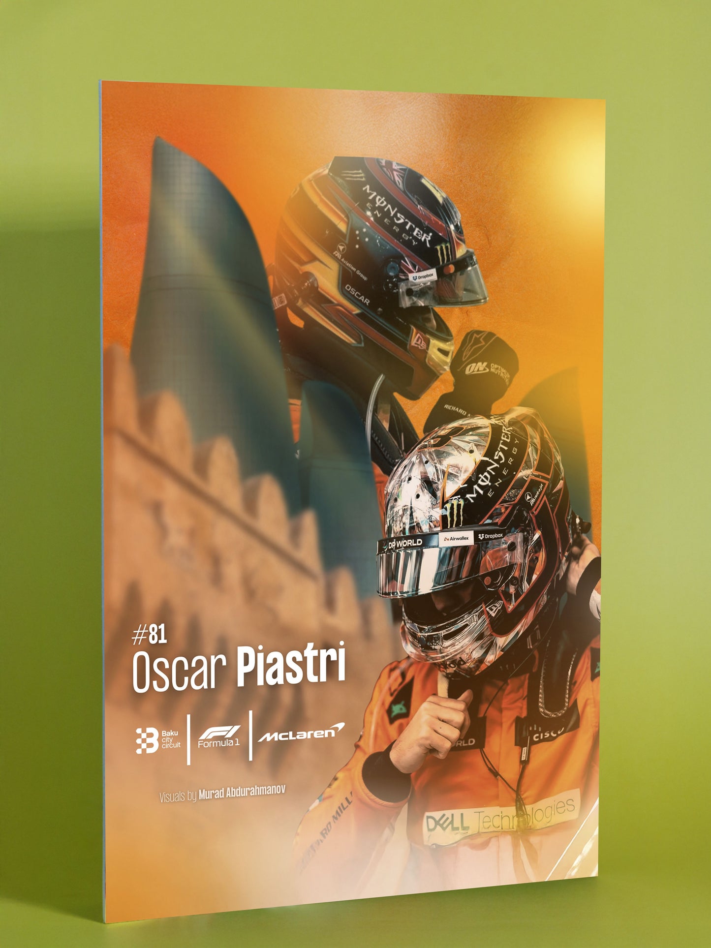Oscar Piastri McLaren F1 Poster – Baku City Circuit Edition