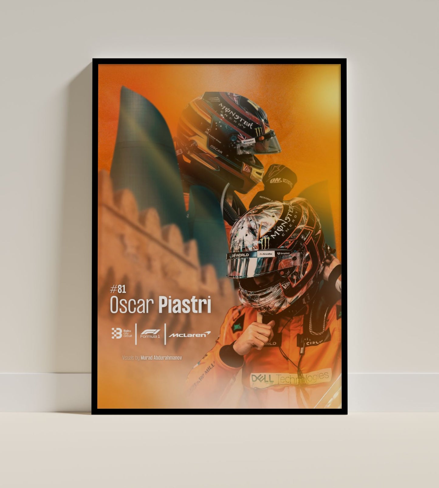 Oscar Piastri McLaren F1 Poster – Baku City Circuit Edition