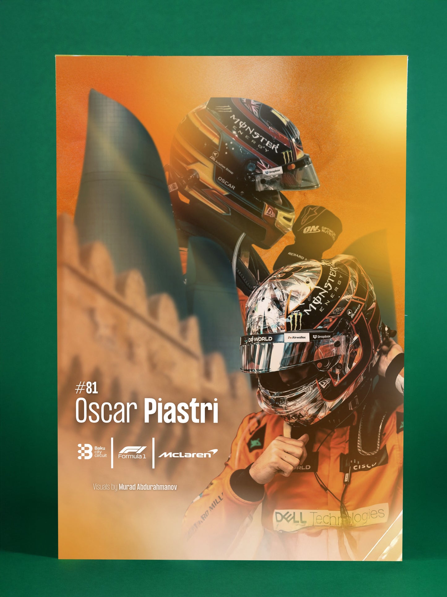 Oscar Piastri McLaren F1 Poster – Baku City Circuit Edition