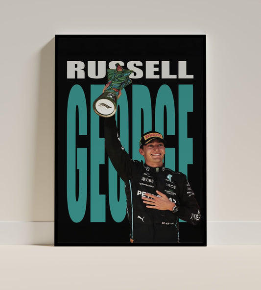 George Russell Formula 1 Victory Poster